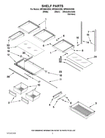 03 - Shelf Parts parts for Maytag Refrigerator MFI2665XEW3 / from AppliancePartsPros.com
