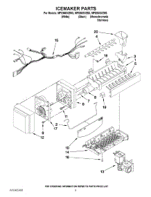 05 - Icemaker Parts parts for Maytag Refrigerator MFI2665XEW3 / from AppliancePartsPros.com