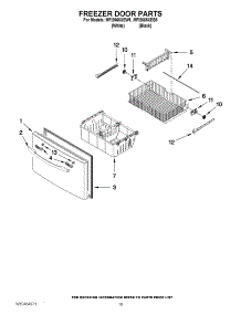 10 - Freezer Door Parts parts for Maytag Refrigerator MFI2665XEW5 / from AppliancePartsPros.com
