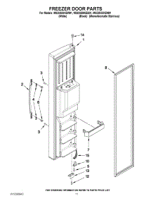 07 - Freezer Door Parts parts for Maytag Refrigerator MSD2559XEW01 / from AppliancePartsPros.com