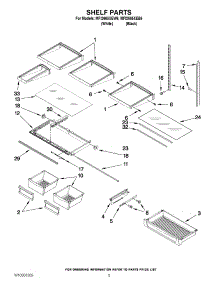 03 - Shelf Parts parts for Maytag Refrigerator MFI2665XEW6 / from AppliancePartsPros.com