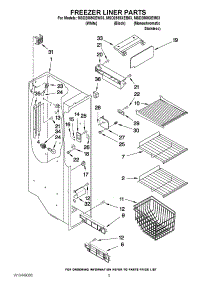 04 - Freezer Liner Parts parts for Maytag Refrigerator MSD2559XEW03 / from AppliancePartsPros.com