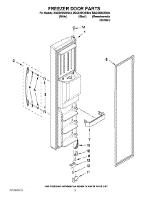 06 - Freezer Door Parts parts for Maytag Refrigerator MSD2559XEW04 / from AppliancePartsPros.com