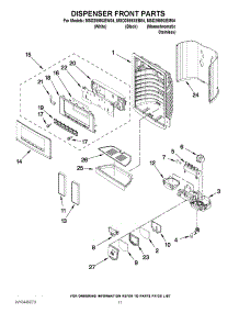 07 - Dispenser Front Parts parts for Maytag Refrigerator MSD2559XEW04 / from AppliancePartsPros.com