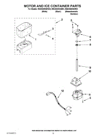 08 - Motor And Ice Container Parts parts for Maytag Refrigerator MSD2559XEW04 / from AppliancePartsPros.com