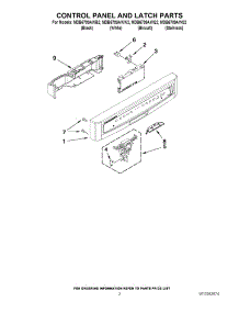 02 - Control Panel And Latch Parts parts for Maytag Dishwasher MDB6709AWB2 / from AppliancePartsPros.com