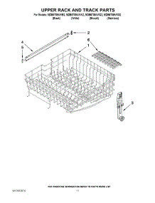 09 - Upper Rack And Track Parts parts for Maytag Dishwasher MDB6709AWB2 / from AppliancePartsPros.com