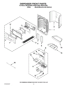08 - Dispenser Front Parts parts for Maytag Refrigerator MFI2670XEB3 / from AppliancePartsPros.com