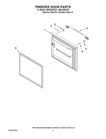 03 - Freezer Door Parts parts for Maytag Refrigerator MBR2258XES1 / from AppliancePartsPros.com