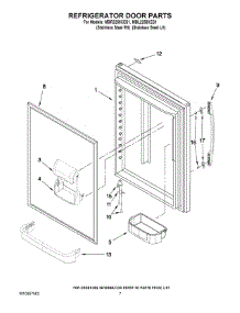 05 - Refrigerator Door Parts parts for Maytag Refrigerator MBR2258XES1 / from AppliancePartsPros.com