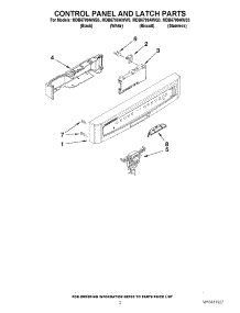 02 - Control Panel And Latch Parts parts for Maytag Dishwasher MDB6709AWB3 / from AppliancePartsPros.com