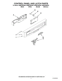 02 - Control Panel And Latch Parts parts for Maytag Dishwasher MDB6709AWB4 / from AppliancePartsPros.com
