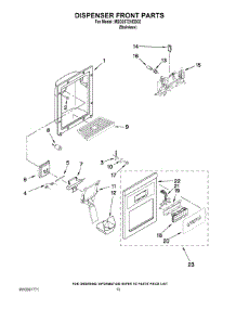 08 - Dispenser Front Parts parts for Maytag Refrigerator MSD2572VES02 / from AppliancePartsPros.com