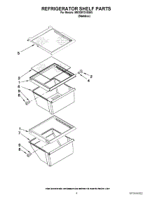 03 - Refrigerator Shelf Parts parts for Maytag Refrigerator MSD2572VES03 / from AppliancePartsPros.com
