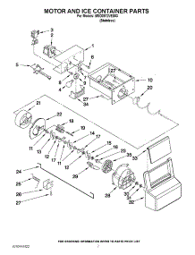 05 - Motor And Ice Container Parts parts for Maytag Refrigerator MSD2572VES03 / from AppliancePartsPros.com