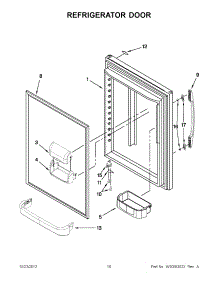 05 - Refrigerator Door parts for Maytag Refrigerator MBR2258XES5 / from AppliancePartsPros.com