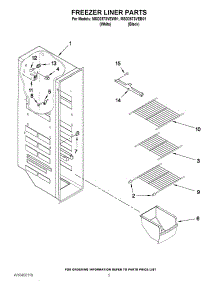 04 - Freezer Liner Parts parts for Maytag Refrigerator MSD2573VEB01 / from AppliancePartsPros.com