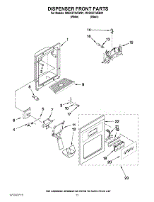 08 - Dispenser Front Parts parts for Maytag Refrigerator MSD2573VEB01 / from AppliancePartsPros.com