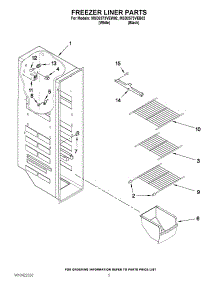 04 - Freezer Liner Parts parts for Maytag Refrigerator MSD2573VEB02 / from AppliancePartsPros.com