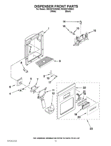 08 - Dispenser Front Parts parts for Maytag Refrigerator MSD2573VEB02 / from AppliancePartsPros.com