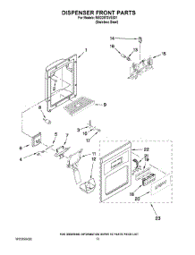 08 - Dispenser Front Parts parts for Maytag Refrigerator MSD2573VES01 / from AppliancePartsPros.com