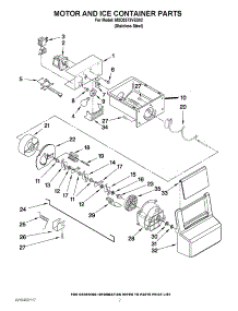 05 - Motor And Ice Container Parts parts for Maytag Refrigerator MSD2573VES02 / from AppliancePartsPros.com