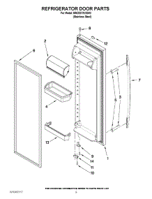 06 - Refrigerator Door Parts parts for Maytag Refrigerator MSD2573VES02 / from AppliancePartsPros.com