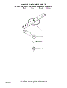 11 - Lower Washarm Parts parts for Maytag Dishwasher MDB6709AWS2 / from AppliancePartsPros.com
