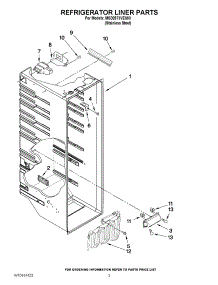 02 - Refrigerator Liner Parts parts for Maytag Refrigerator MSD2573VES03 / from AppliancePartsPros.com