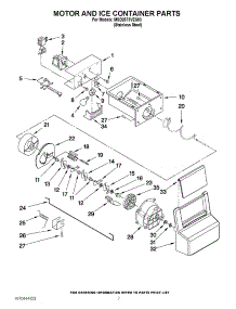 05 - Motor And Ice Container Parts parts for Maytag Refrigerator MSD2573VES03 / from AppliancePartsPros.com