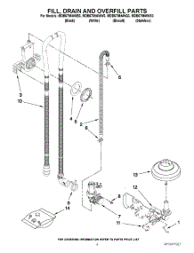 04 - Fill, Drain And Overfill Parts parts for Maytag Dishwasher MDB6709AWS3 / from AppliancePartsPros.com