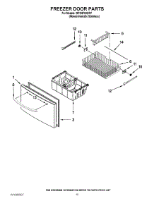 10 - Freezer Door Parts parts for Maytag Refrigerator MFI2670XEM7 / from AppliancePartsPros.com