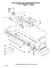 05 - Motor And Ice Container Parts parts for Maytag Refrigerator MSD2573VEW02 / from AppliancePartsPros.com