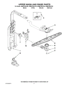 07 - Upper Wash And Rinse Parts parts for Maytag Dishwasher MDB6709AWW2 / from AppliancePartsPros.com