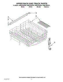 09 - Upper Rack And Track Parts parts for Maytag Dishwasher MDB6709AWW3 / from AppliancePartsPros.com