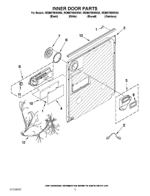 03 - Inner Door Parts parts for Maytag Dishwasher MDB6709AWW4 / from AppliancePartsPros.com