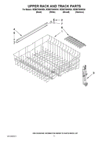 09 - Upper Rack And Track Parts parts for Maytag Dishwasher MDB6709AWW4 / from AppliancePartsPros.com