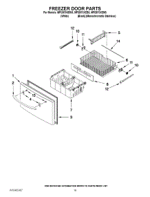 10 - Freezer Door Parts parts for Maytag Refrigerator MFI2670XEW3 / from AppliancePartsPros.com