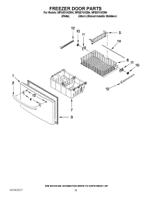 10 - Freezer Door Parts parts for Maytag Refrigerator MFI2670XEW4 / from AppliancePartsPros.com