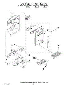 08 - Dispenser Front Parts parts for Maytag Refrigerator MSD2574VEB11 / from AppliancePartsPros.com