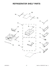 06 - Refrigerator Shelf Parts parts for Maytag Refrigerator MBZ1153BES00 / from AppliancePartsPros.com