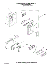 08 - Dispenser Front Parts parts for Maytag Refrigerator MSD2574VEM11 / from AppliancePartsPros.com