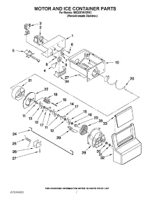 05 - Motor And Ice Container Parts parts for Maytag Refrigerator MSD2574VEM12 / from AppliancePartsPros.com