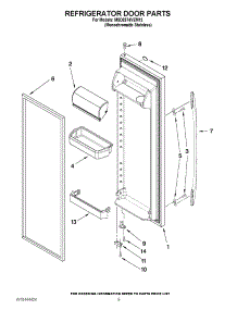 06 - Refrigerator Door Parts parts for Maytag Refrigerator MSD2574VEM12 / from AppliancePartsPros.com