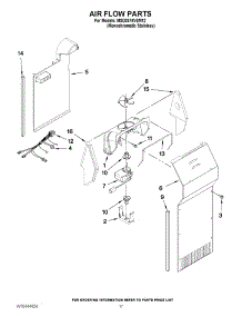 10 - Air Flow Parts parts for Maytag Refrigerator MSD2574VEM12 / from AppliancePartsPros.com