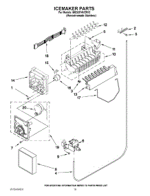 12 - Icemaker Parts parts for Maytag Refrigerator MSD2574VEM12 / from AppliancePartsPros.com