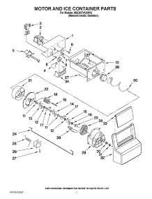 05 - Motor And Ice Container Parts parts for Maytag Refrigerator MSD2574VEM13 / from AppliancePartsPros.com