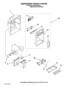 08 - Dispenser Front Parts parts for Maytag Refrigerator MSD2574VEM13 / from AppliancePartsPros.com