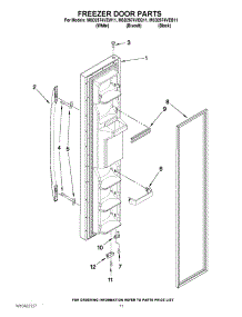 07 - Freezer Door Parts parts for Maytag Refrigerator MSD2574VEQ11 / from AppliancePartsPros.com