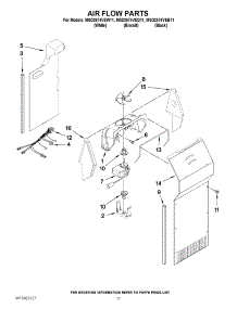10 - Air Flow Parts parts for Maytag Refrigerator MSD2574VEQ11 / from AppliancePartsPros.com